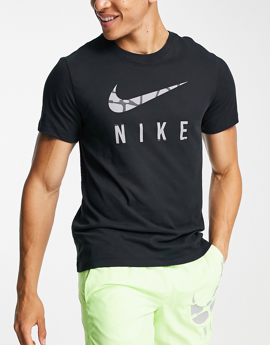 Nike Running Run Division Dri-FIT logo graphic T-shirt in black