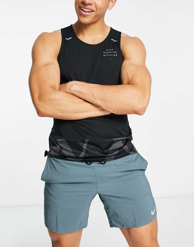 Nike Running Run Division Dri-FIT Rise 365 tank in black