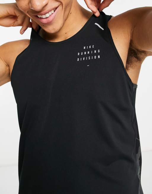 Nike Running Run Division Dri-FIT Rise 365 tank in black | ASOS