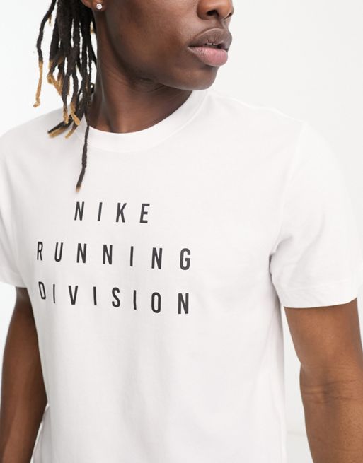 Nike Running Run Division Back Print T-Shirt In Grey 923221-445, ASOS