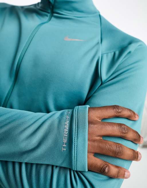 Nike Running Run Division Element Giacca verde azzurra con zip