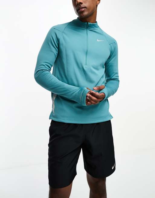 Nike Running – Run Division Element – Jacke in Petrol mit durchgehendem Reißverschluss