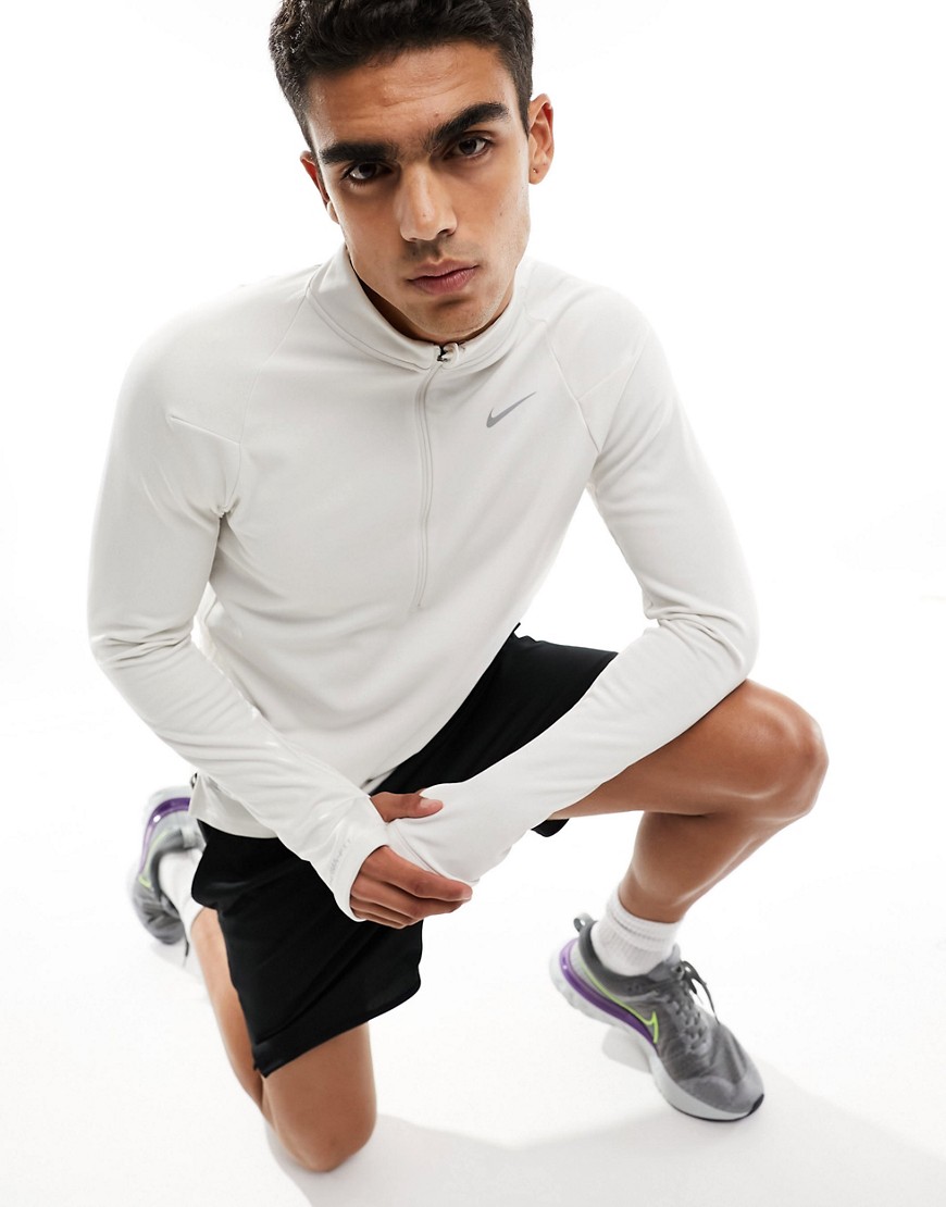Nike Running Run Division element zip thru jacket in silver