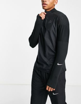Sweats et sweats à capuche Nike Running - Run Division Flash Element - Top à col zippé - Noir