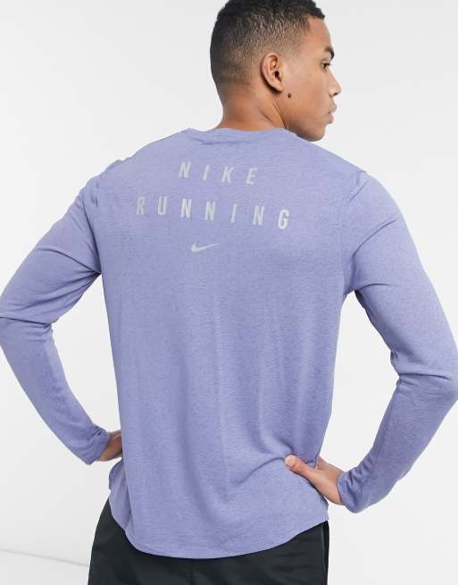 blue nike miler top