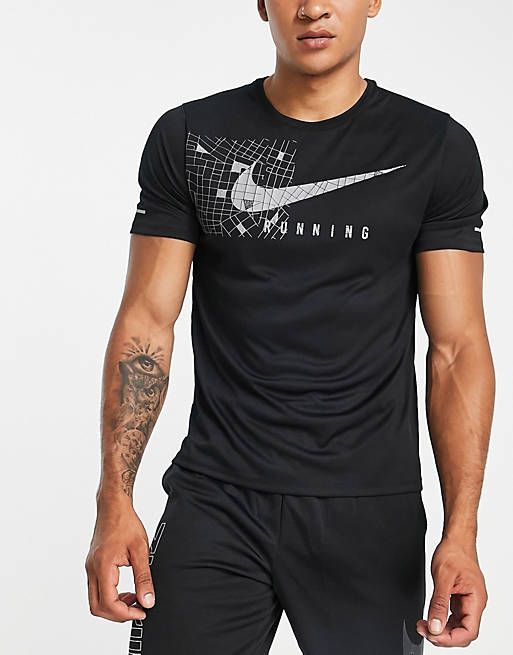 Nike Running Run Division Miler Dri-FIT reflective graphic t-shirt in ...