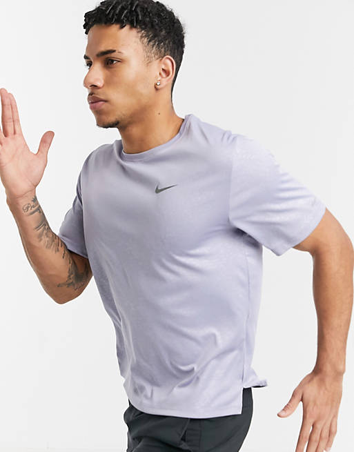 Nike Running Run Division Miler t-shirt in grey | ASOS