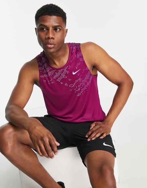 Nike Running - Run Division Miler UV - Canotta viola