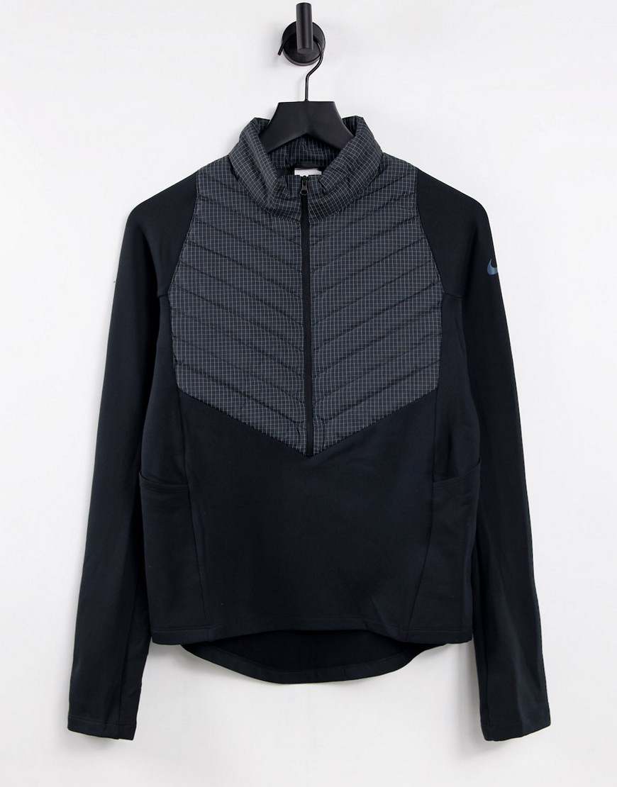 Nike Running Run Division reflective hybrid jacket in black