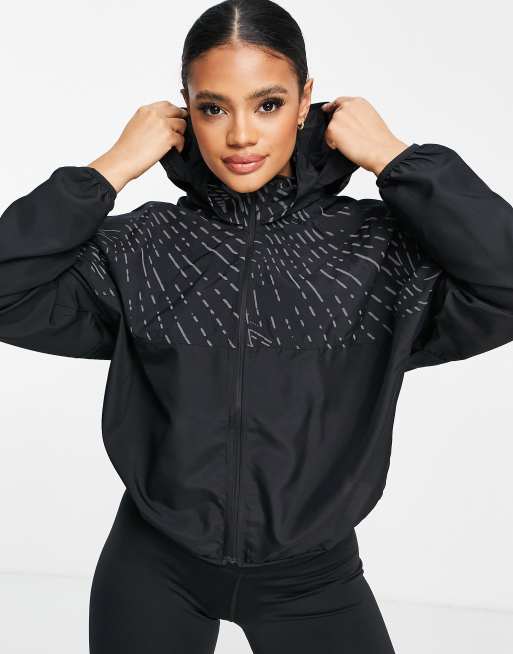 Nike Running Run Division reflective jacket in black