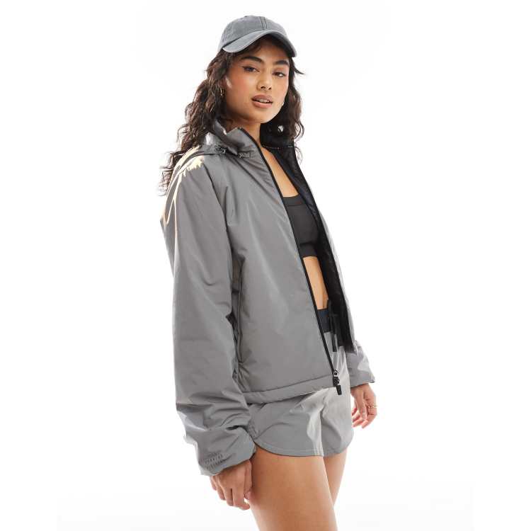 Nike Running Run Division reflective jacket in gray ASOS