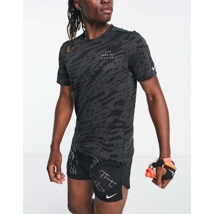 Nike Running Run Division Rise 365 Dri-FIT t-shirt in dark grey