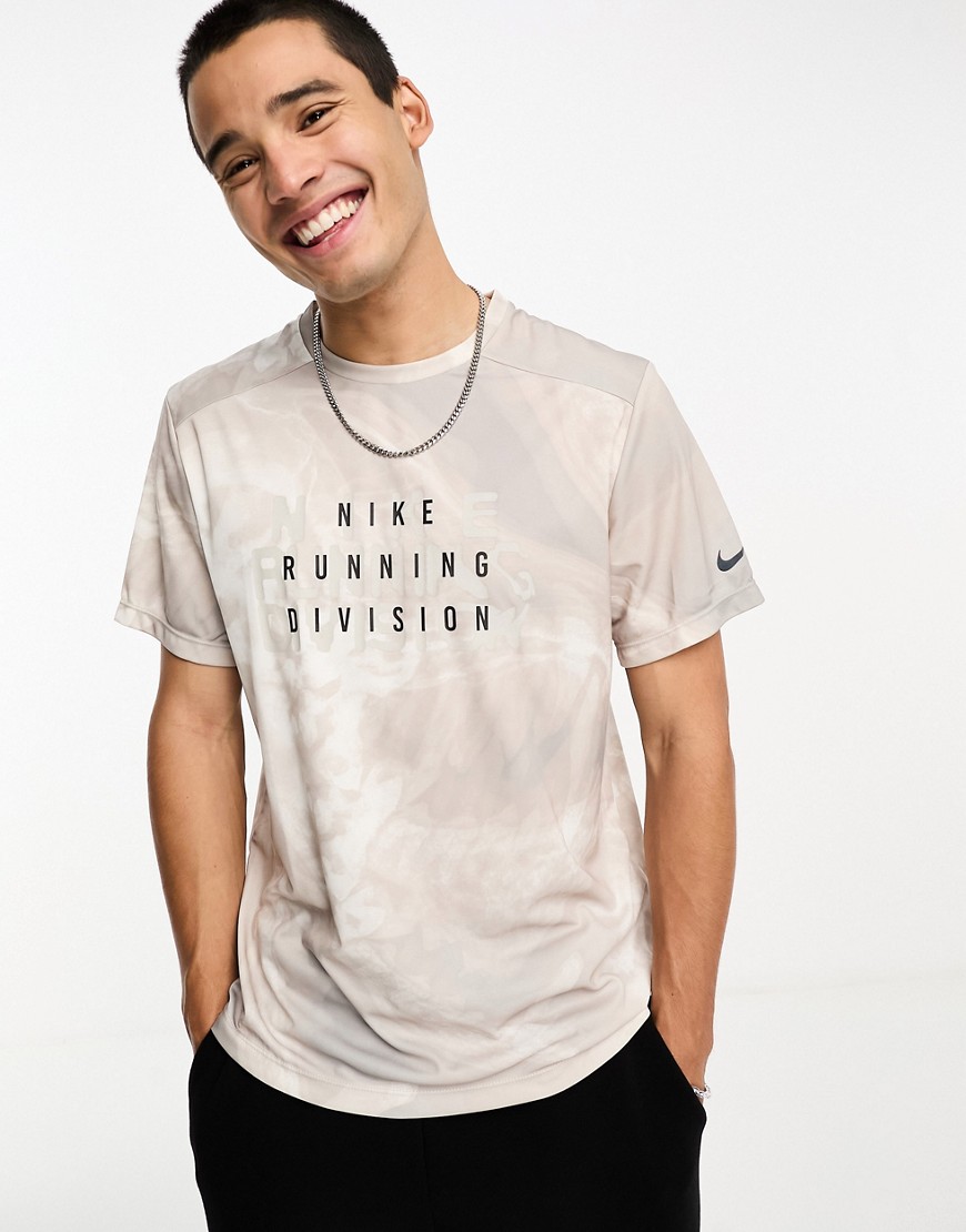 Nike Running Run Division Rise 365 Dri-Fit t-shirt in grey
