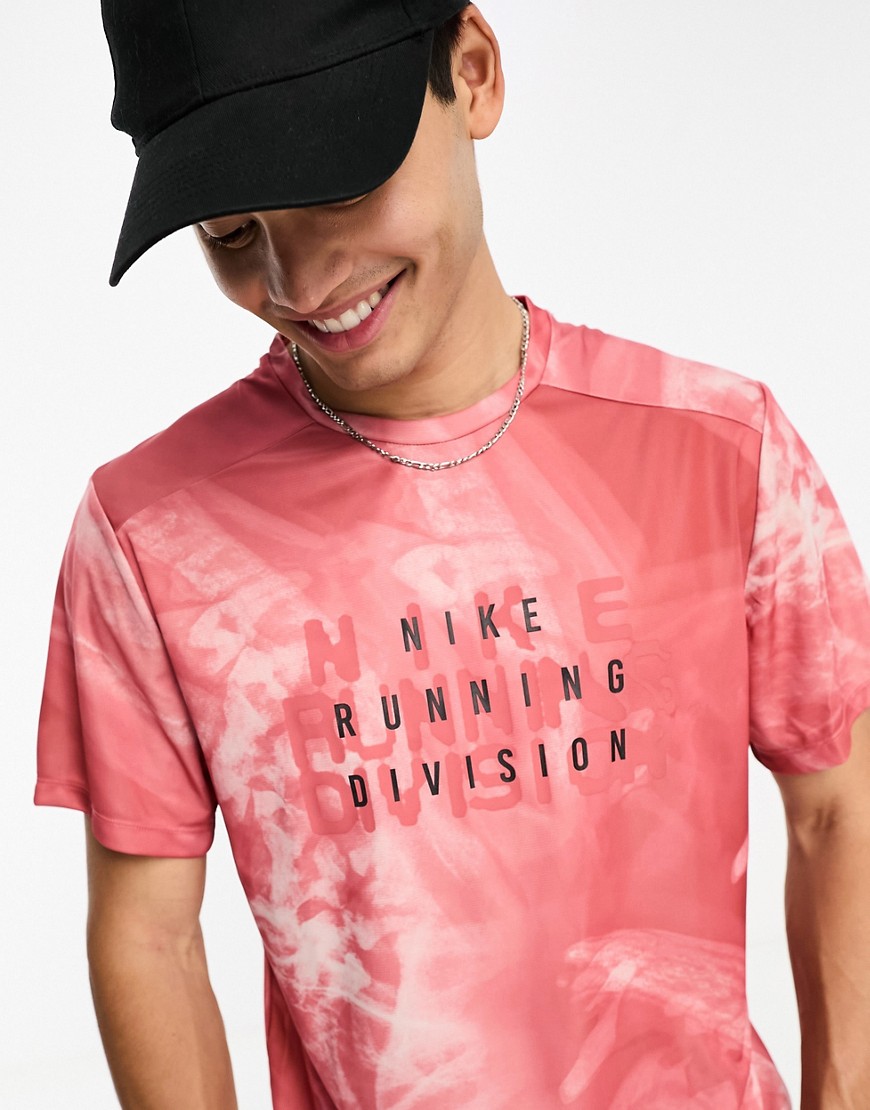 Nike Running Run Division Rise 365 Dri-Fit t-shirt in red-Pink