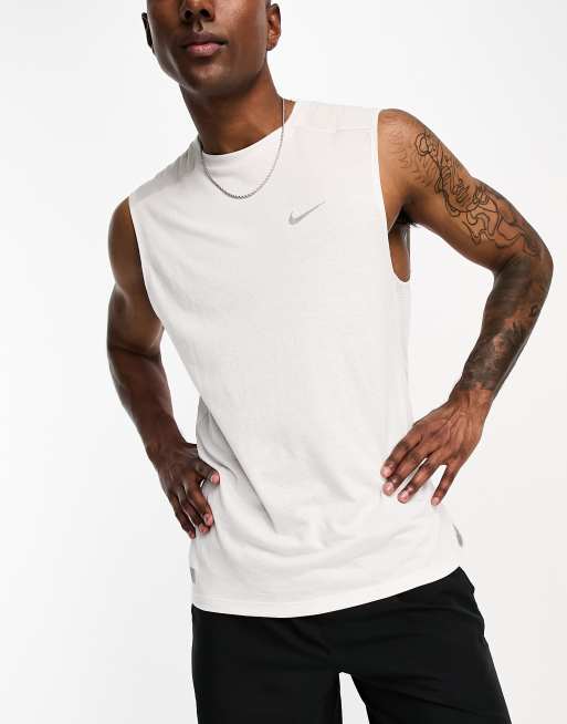 Nike Running Run Division Rise 365 Dri-Fit tank in white