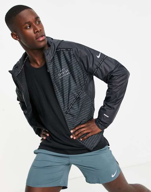 Nike Running Dri-FIT jacket in black, ASOS