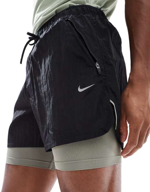 Nike Running Run Division Stride inch in shorts in black ASOS