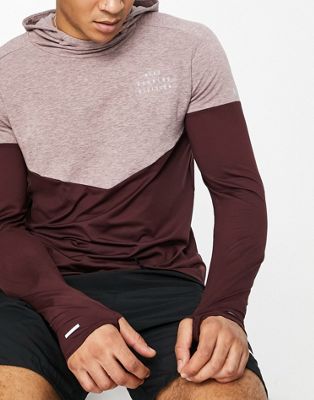 Nike Running Run Division Therma-FIT Element hoodie in burgundy