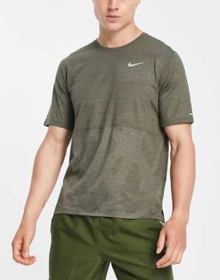 Nike Running Run Division tonal print t-shirt in khaki - ASOS Price Checker