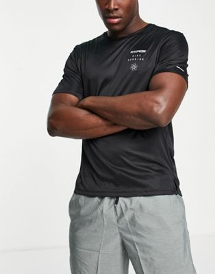 Nike Running Run Division UV Run Miler t-shirt in black