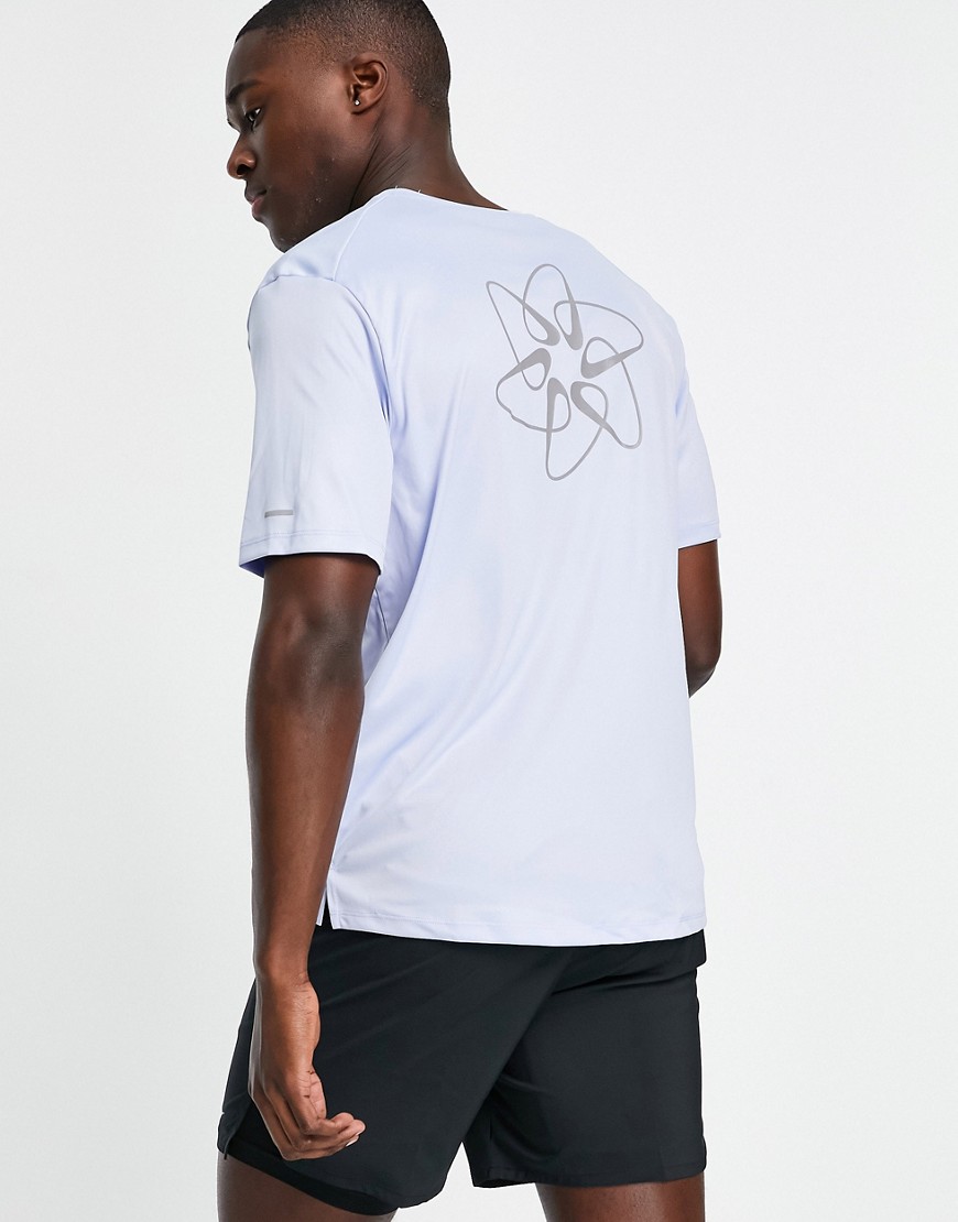 Nike Running Run Division UV Run Miler t-shirt in light blue