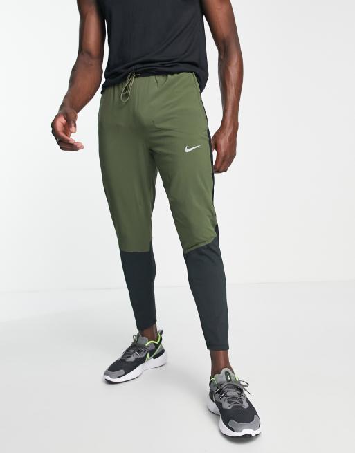 Nike Running Run Divison Phenom Hybrid joggers in khaki and black