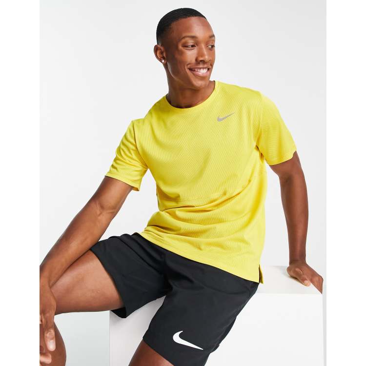 Nike Running Dri-FIT Miler T-shirt In Volt | lupon.gov.ph