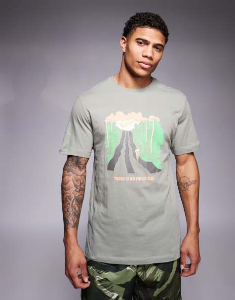 Nike Running Run graphic t-shirt in khaki - view 1
