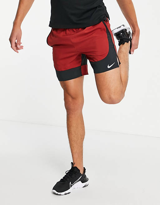 Nike Running Run Wild Flex Stride 7 inch shorts in burgundy