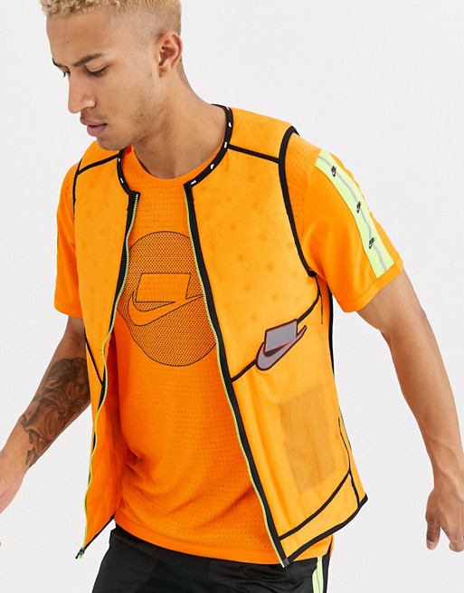 Nike Running Run Wild Pack Aerolayer vest in orange