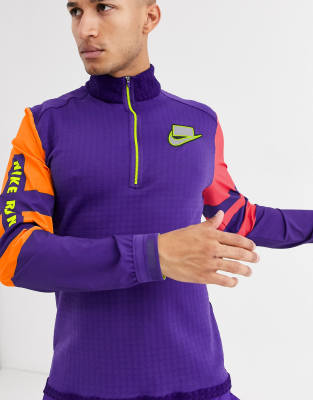 purple nike half zip