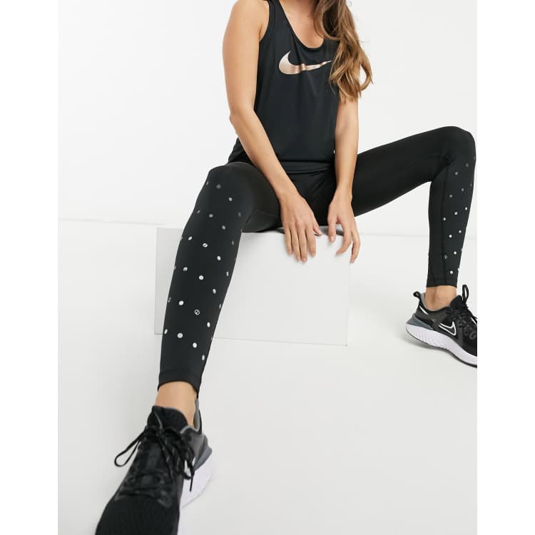 Nike Running Runway flash reflective detail leggings in black