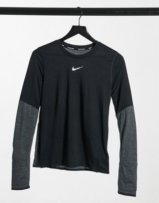 Nike Running Runway long sleeve t-shirt in black
