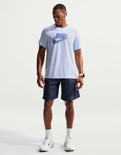 Nike Running short Miler Dri-FIT 9 pouces non doublé homme bleu - view 1