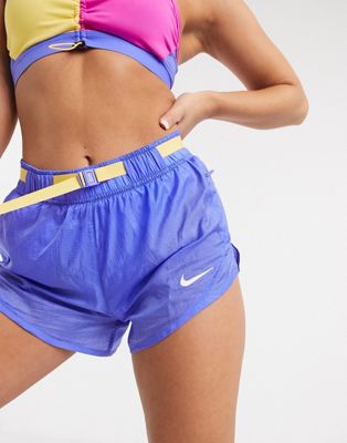 Nike Running shorts with belt detail in 