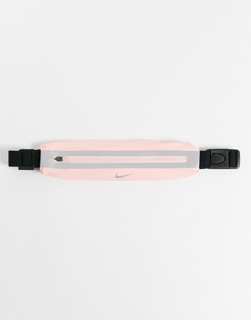 Nike Running slim waistpack in pink-Black