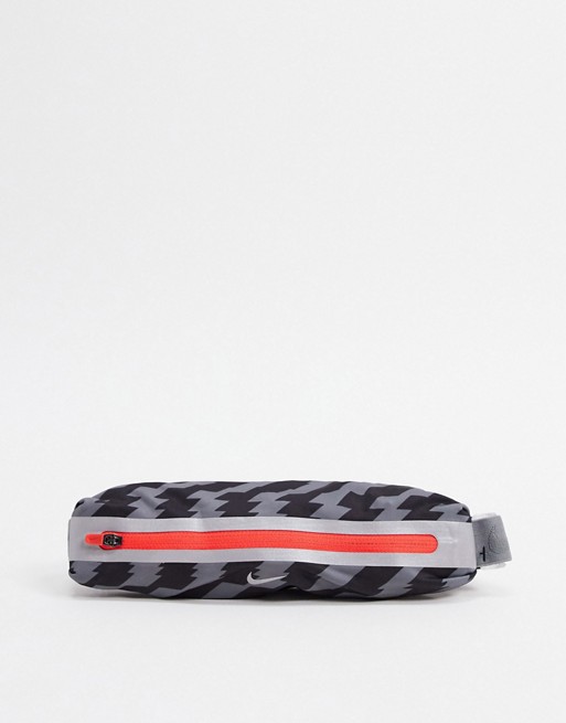 Nike Running slim waistpack with contrast zip in grey