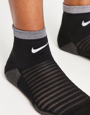 Nike Running Spark Cushioned Unisex ankle socks in black