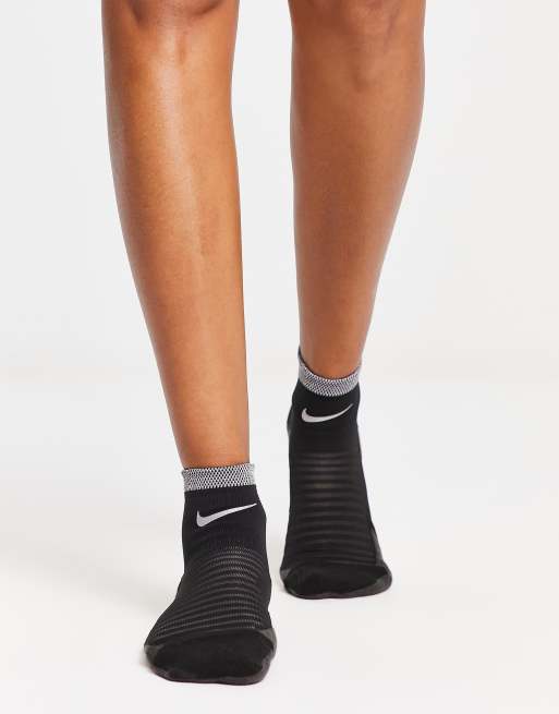 Nike Running Spark Cushioned Unisex anklesocks in black ASOS