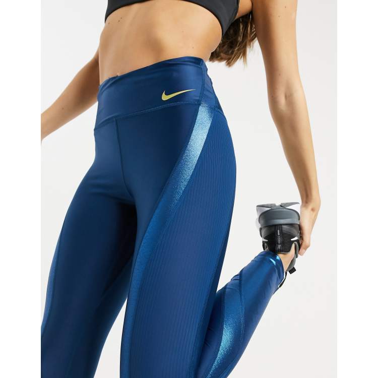 Nike Blue Power Speed Leggings  Leggings are not pants, Running tights  women, Mens tights