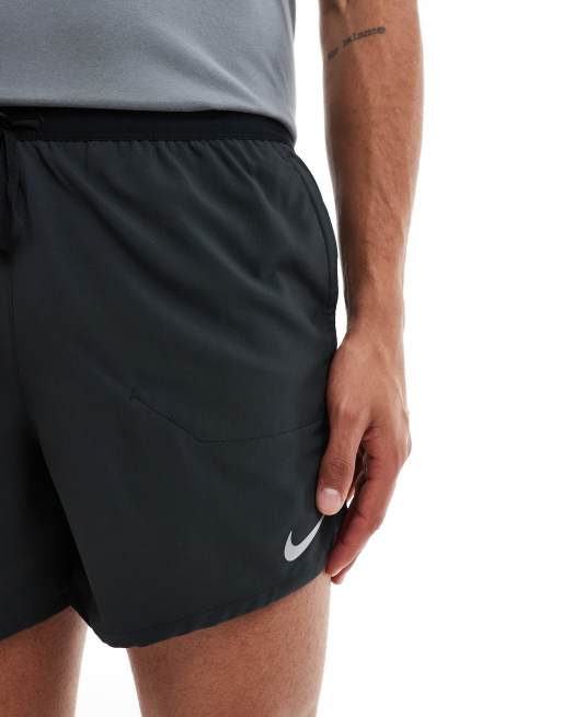 Nike Running Stride 5 inch shorts in black | ASOS