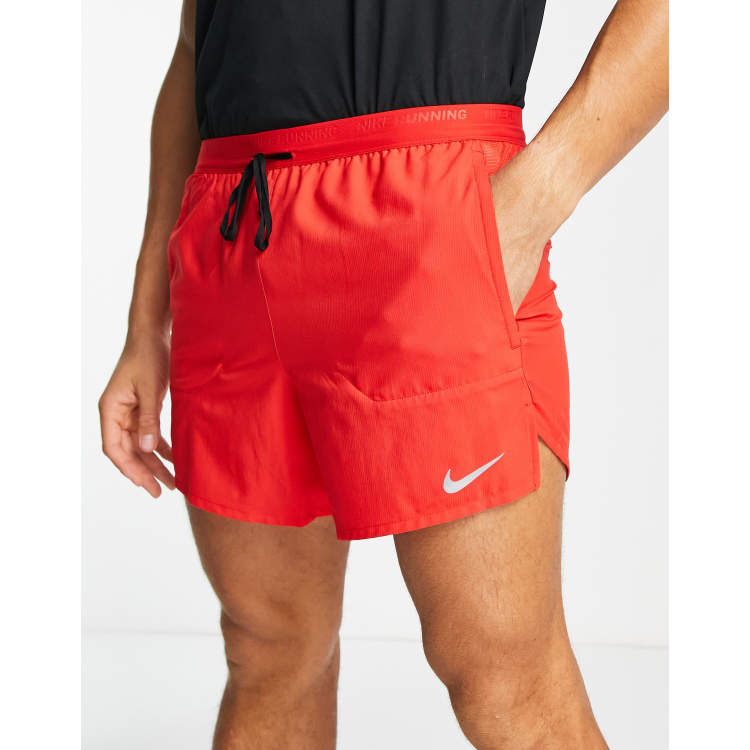 mens red nike running shorts