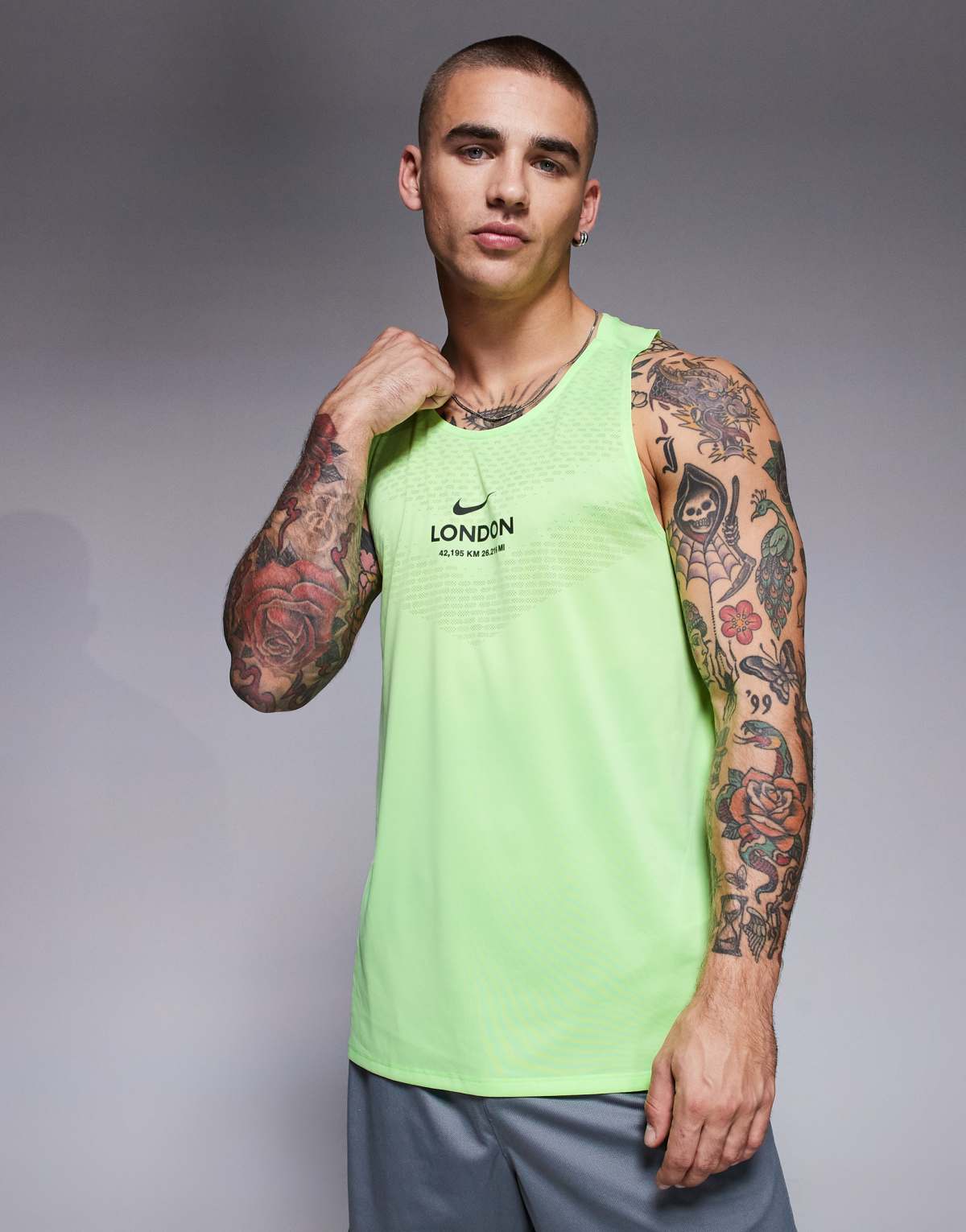 Nike Running Stride City Marathon vest in green