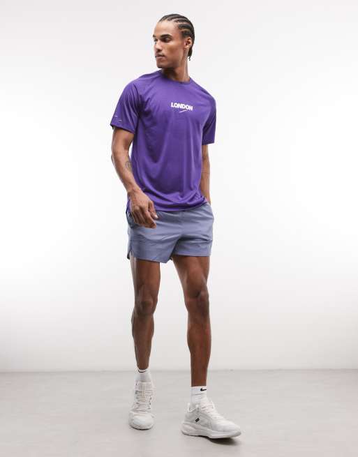 Nike Running - Stride City - T-shirt in paars, 3 van 5