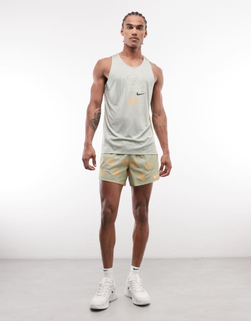 Nike Running - Stride - Débardeur en tissu Dri-FIT à imprimé Dream - Vert, 2 de 5