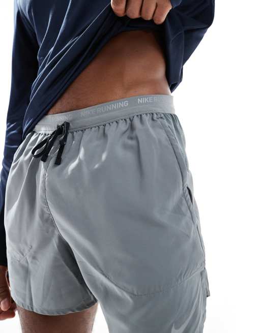 Nike Running Stride Dri-FIT inch shorts in grey ASOS