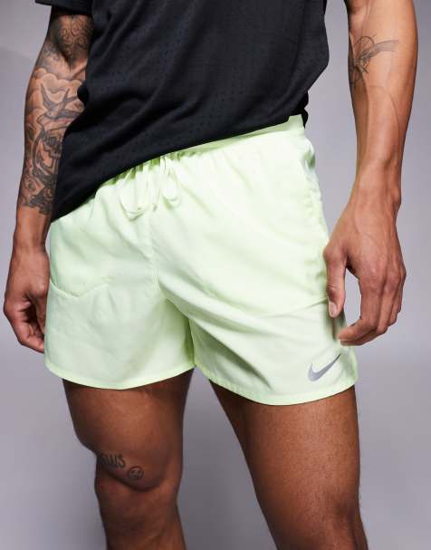 Nike Running Stride Dri-FIT 5 inch shorts in lime - view 1