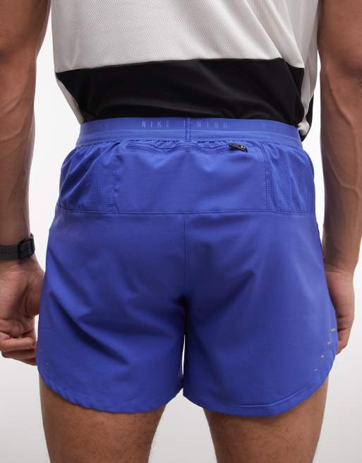 Nike Running - Stride Dri-FIT - Blå 5-tommers shorts med for, 4 af 5