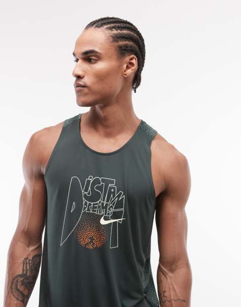 Nike Running Stride Dri-FIT dream print vest in black - view 1