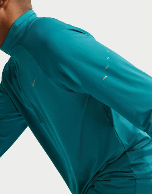 Nike Running Stride Dri-FIT Midlayer mit Halbreißverschluss in Blau, 3 von 4